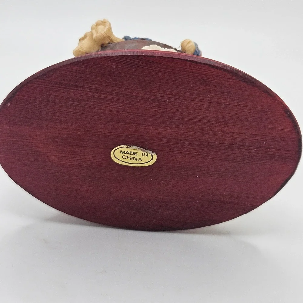 Vintage Christmas Mice Clock‎ Figurine Resin Mouse Couple Sleeping Timepiece